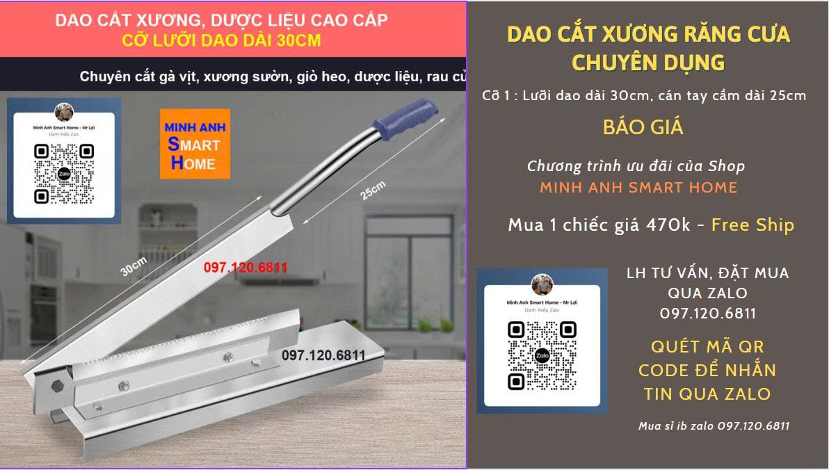 Dao Cắt Gà Vịt, Dao Cắt Xương Sườn, Dao Cắt Chân Giò, Dao Thái Dược Liệu